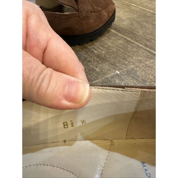 Amalfi by Rangoni Giuliano Loafer Italy made Castagno Cashmere brown Size 8.5 W - Picture 11 of 12